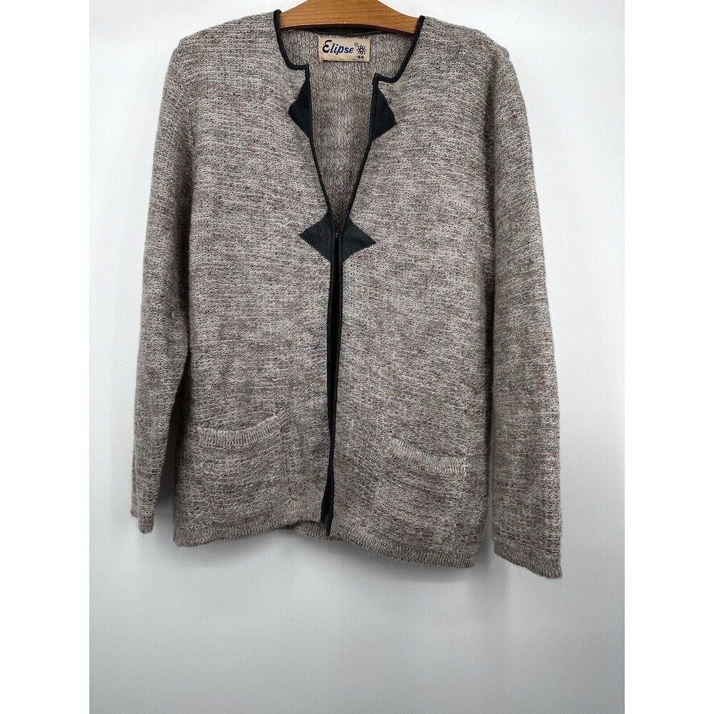 Vintage Boho Mohair Blend Open Front Cardigan unisex size 44  open hook‎ 1950’s